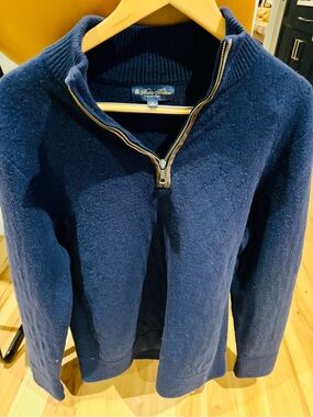 Men’s Brooks Brothers Navy Half-Zip Wool Sweater